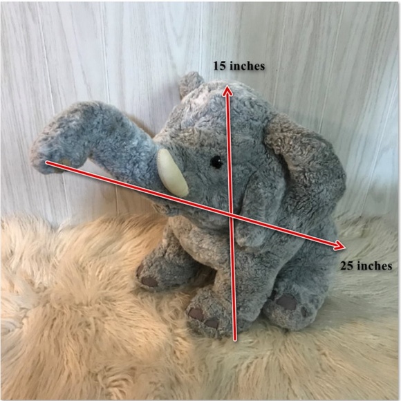 Vintage FAO Schwartz Fifth Avenue Plush large Elephant soft - Picture 2 of 8